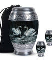 Double Swan Cremation Urns For Human Ashes - Memorial Urn for Mom and Dad