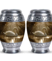 Golden Light Swan Cremation Urn for Human Ashes  - Memorial Urn for Adults