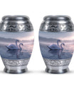 Dual Swan Cremation Urn For Human Ashes For Men and Women