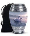 Dual Swan Cremation Urn For Human Ashes For Men and Women