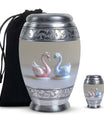 Duo Swan Keepsake Cremation Urn For Human Ashes - Mini Urns For Ashes
