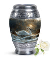 Golden Swan Funeral Urn for Human Ashes - Cremation Urn For Adults