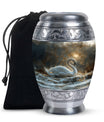 Golden Swan Funeral Urn for Human Ashes - Cremation Urn For Adults