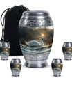 Golden Swan Funeral Urn for Human Ashes - Cremation Urn For Adults