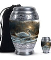 Golden Swan Funeral Urn for Human Ashes - Cremation Urn For Adults
