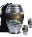 Golden Swan Funeral Urn for Human Ashes - Cremation Urn For Adults