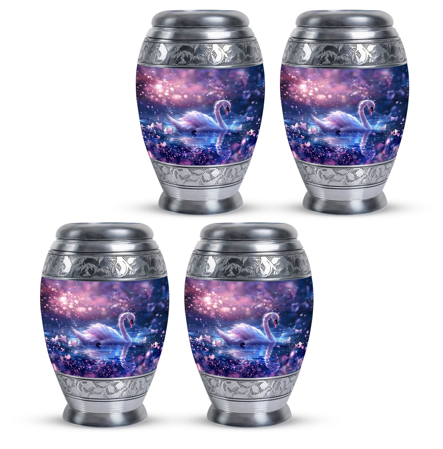 Purple Personalized Bird Cremation Urn for Human Ashes - 10-inch, 200 cu in - Yatskia