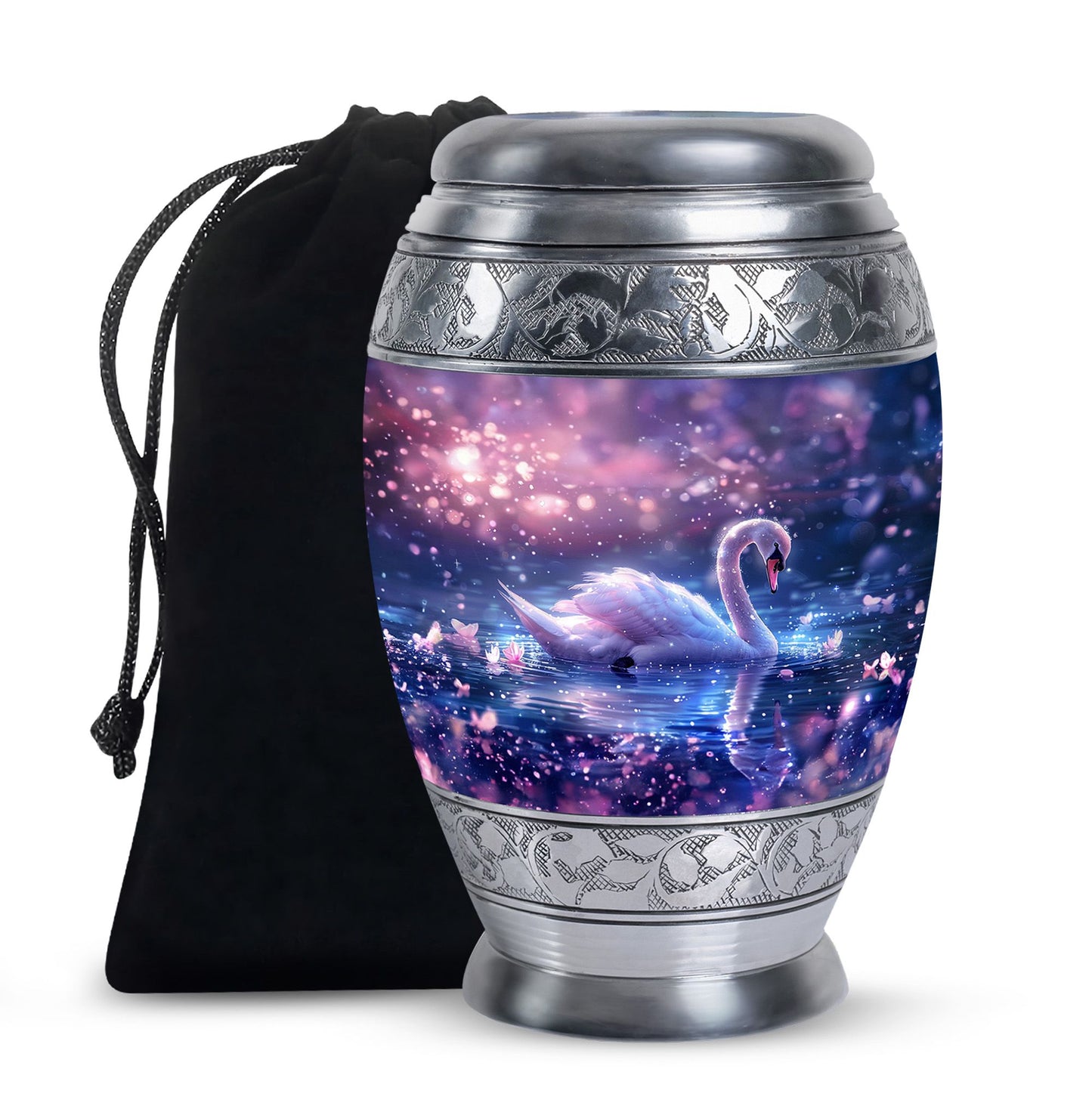 Purple Personalized Bird Cremation Urn for Human Ashes - 10-inch, 200 cu in - Yatskia