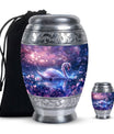 Purple Swan Cremation Urn for Human Ashes - Large Urns For Female & Male