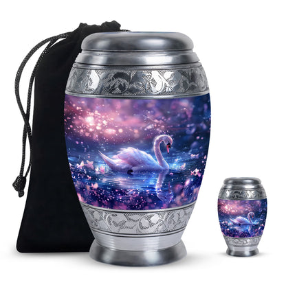 Purple Personalized Bird Cremation Urn for Human Ashes - 10-inch, 200 cu in - Yatskia