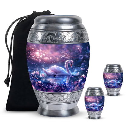Purple Personalized Bird Cremation Urn for Human Ashes - 10-inch, 200 cu in - Yatskia