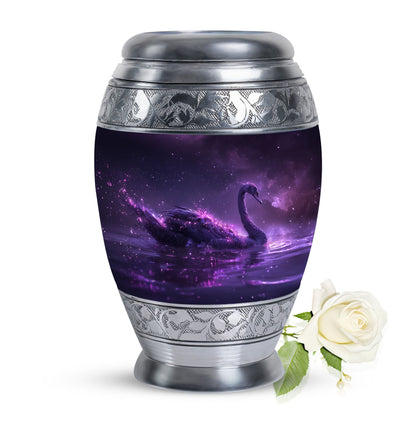 Purple Personalized Bird Cremation Urn for Human Ashes - 10-inch, 200 cu in - Yatskia