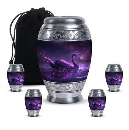 Purple Personalized Bird Cremation Urn for Human Ashes - 10-inch, 200 cu in - Yatskia
