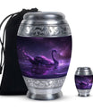 Purple Swan Cremation Urns For Human Ashes - Funeral Urns For Ashes