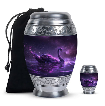 Purple Personalized Bird Cremation Urn for Human Ashes - 10-inch, 200 cu in - Yatskia
