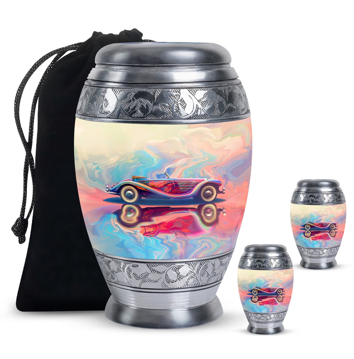 Personalized Car Cremation Urn for Human Ashes - 10-inch, 200 cu in - Yatskia