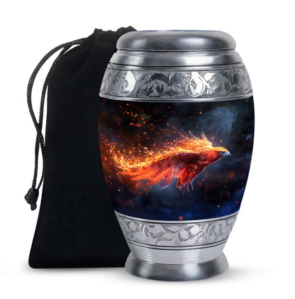 Personalized Eagle Cremation Urn for Men - 10-inch, 200 cu in - Yatskia
