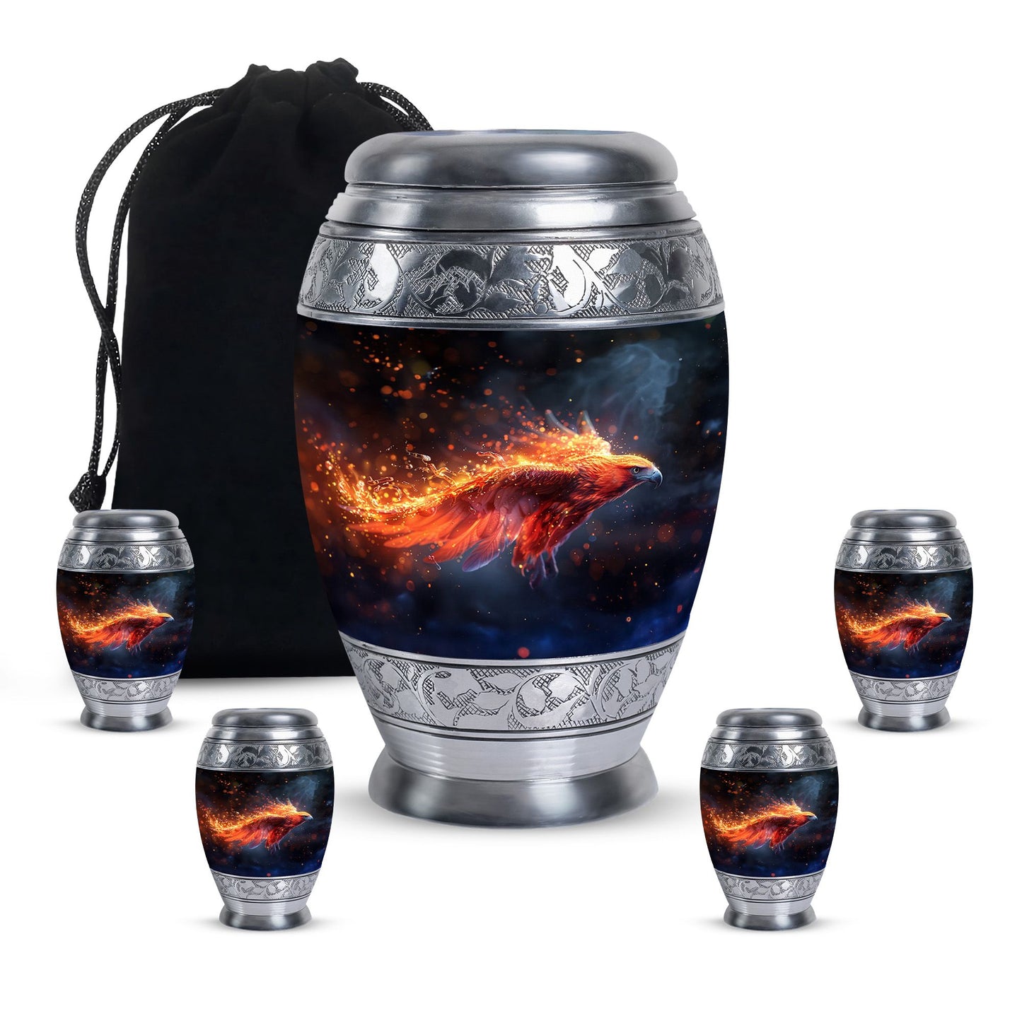 Personalized Eagle Cremation Urn for Men - 10-inch, 200 cu in - Yatskia
