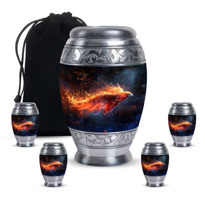 Personalized Eagle Cremation Urn for Men - 10-inch, 200 cu in - Yatskia