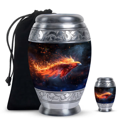 Personalized Eagle Cremation Urn for Men - 10-inch, 200 cu in - Yatskia