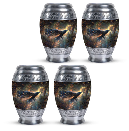 Black Personalized Eagle Cremation Urn for Adults - 10-inch, 200 cu in - Yatskia