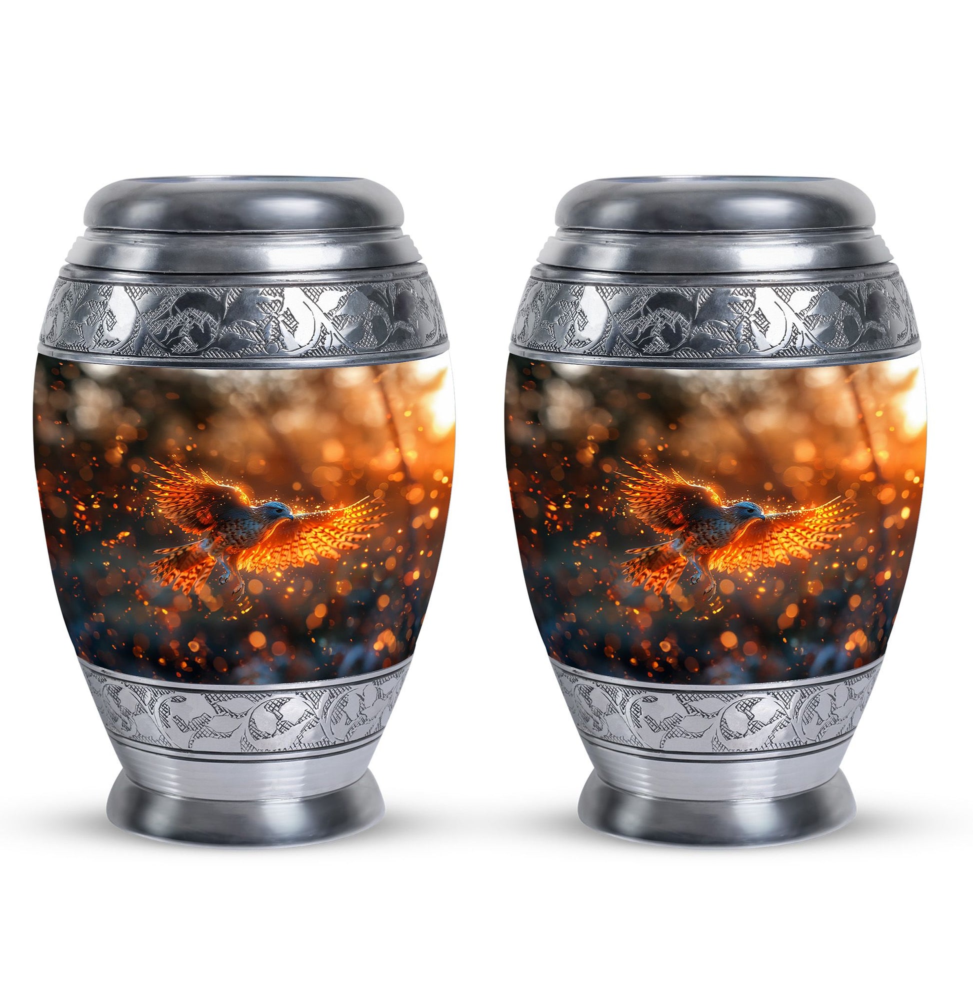 Elegant Phoenix Bird Cremation Urn - Unique Memorial Keepsake for Ashes