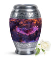 Purple Owl Cremation Urn for Human Ashes - Memorial Urn for Burial