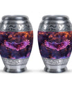 Purple Owl Cremation Urn for Human Ashes - Memorial Urn for Burial