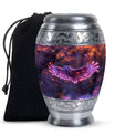 Purple Owl Cremation Urn for Human Ashes - Memorial Urn for Burial