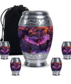 Purple Owl Cremation Urn for Human Ashes - Memorial Urn for Burial