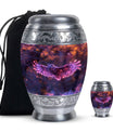 Purple Owl Cremation Urn for Human Ashes - Memorial Urn for Burial