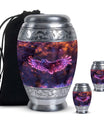 Purple Owl Cremation Urn for Human Ashes - Memorial Urn for Burial