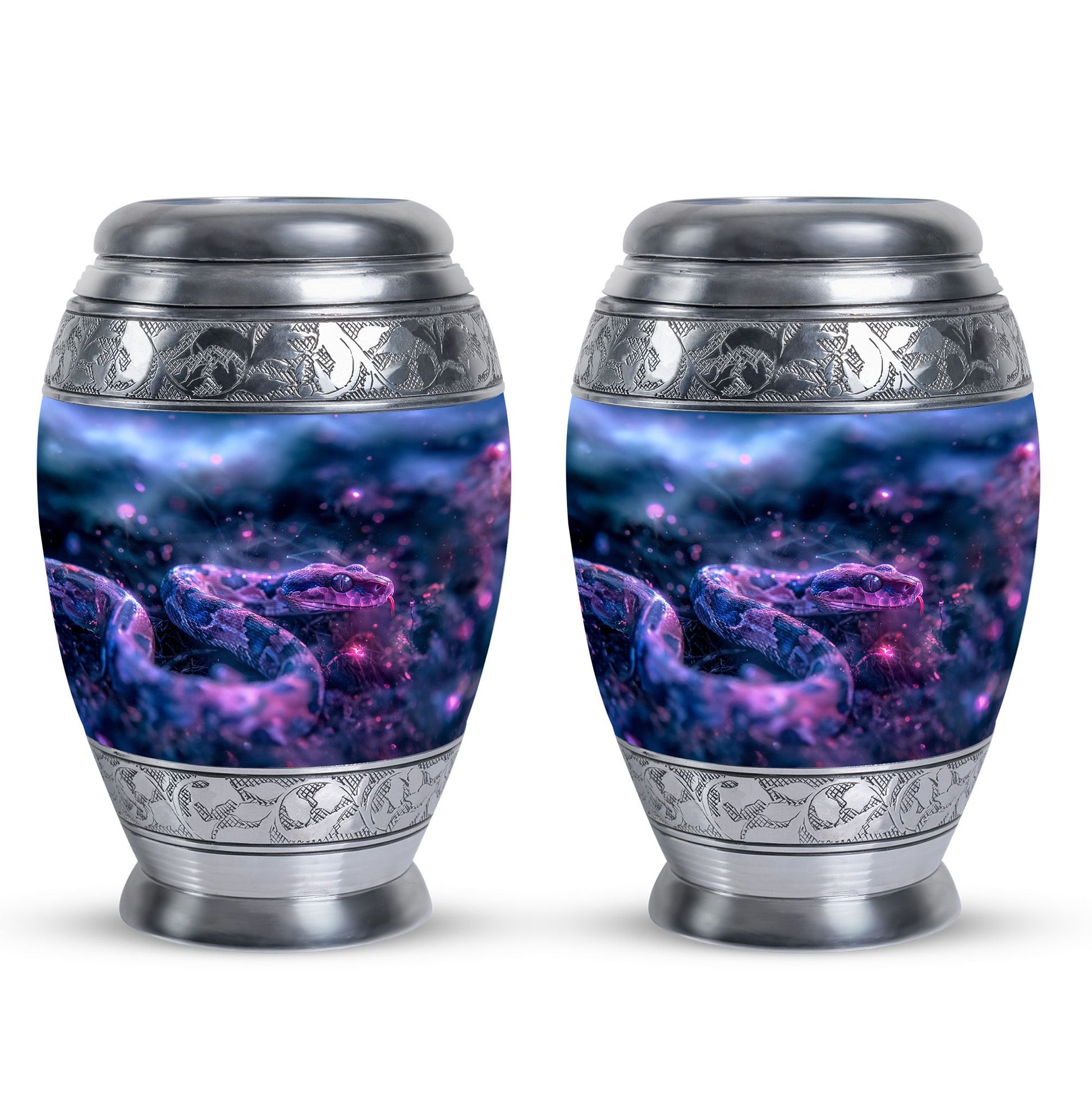 Mystic Blue Snake Cremation Urns For Human Ashes - Funeral Urns For Ashes