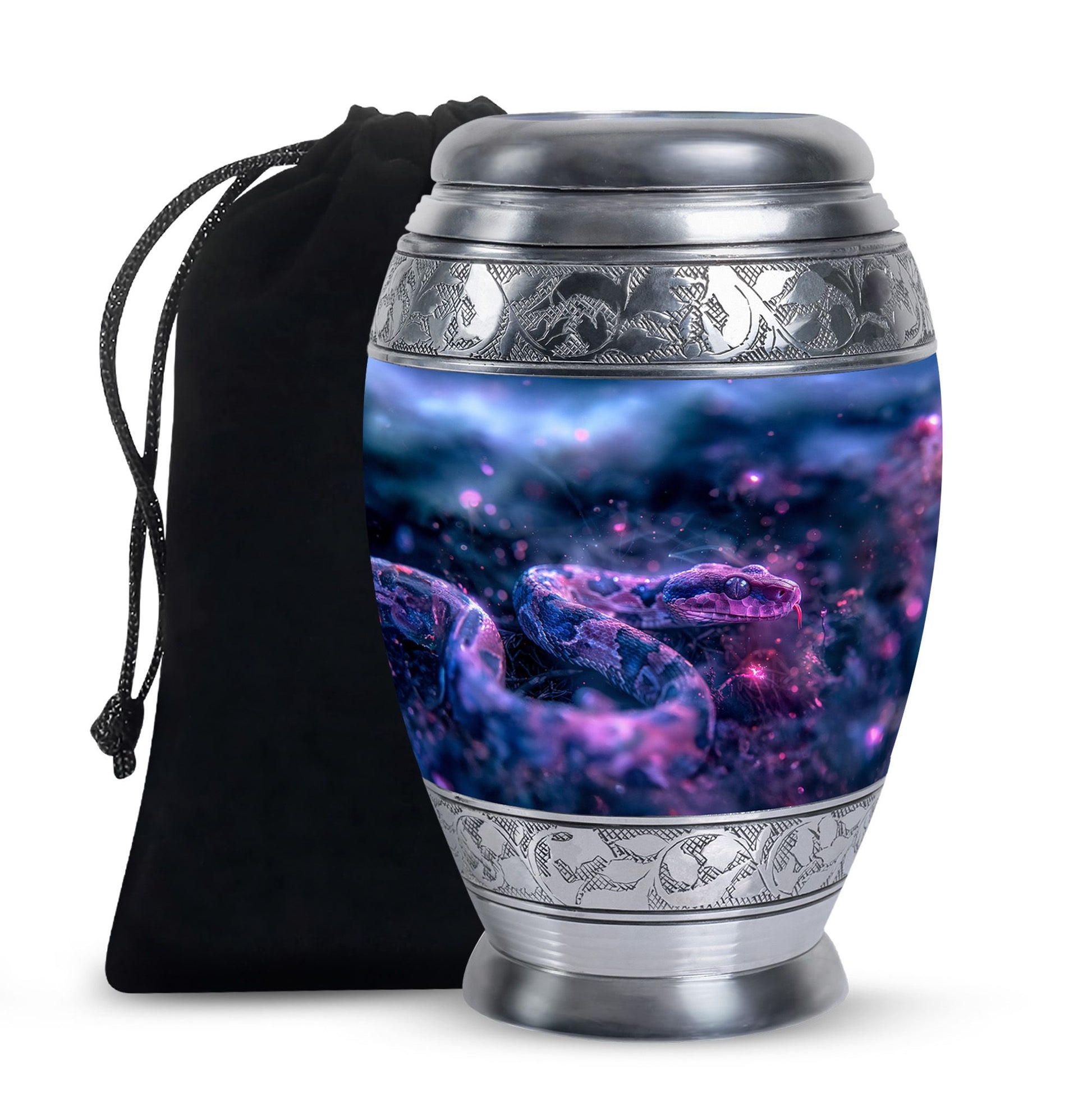 Mystic Blue Snake Cremation Urns For Human Ashes - Funeral Urns For Ashes