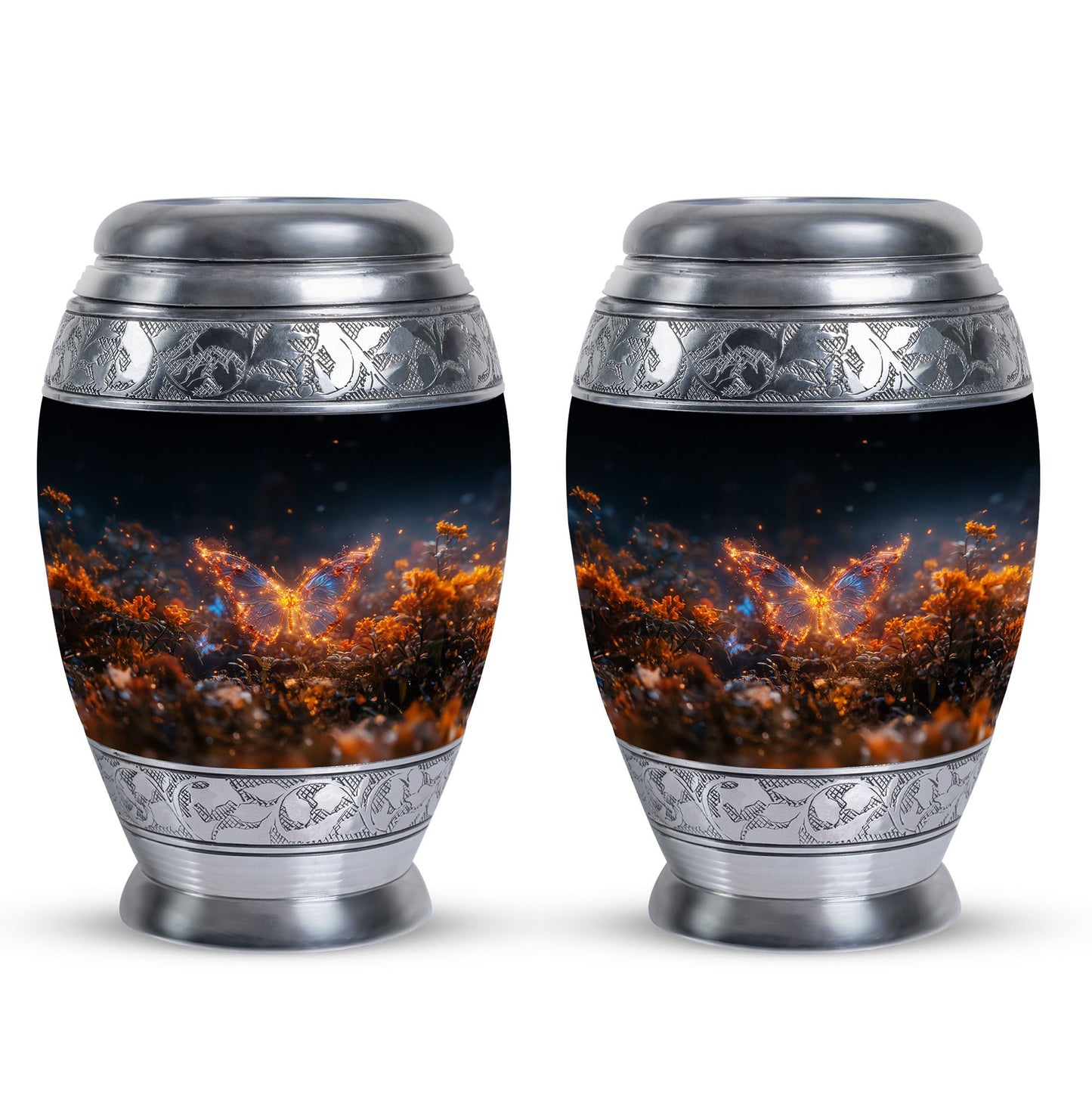 Personalized Butterfly Cremation Urn for Mom - 10-inch, 200 cu in - Yatskia