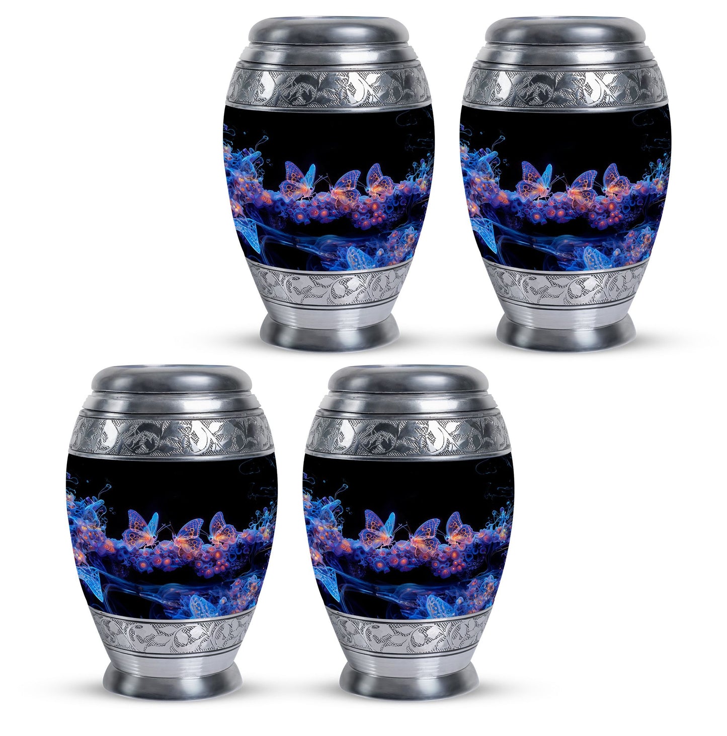 Personalized Butterfly Cremation Urn for Human Ashes - 10-inch, 200 cu in - Yatskia
