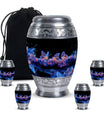 Neon Butterfly Nebula Black Urns - Butterfly Urns For Memorial
