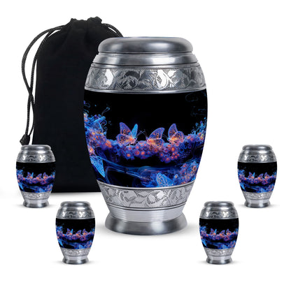 Personalized Butterfly Cremation Urn for Human Ashes - 10-inch, 200 cu in - Yatskia