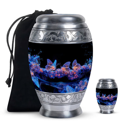 Personalized Butterfly Cremation Urn for Human Ashes - 10-inch, 200 cu in - Yatskia