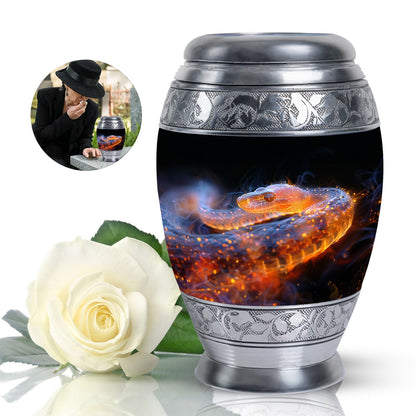 Personalized Snake Cremation Urn for Adult - 10-inch, 200 cu in - Yatskia