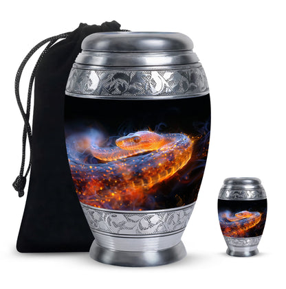 Personalized Snake Cremation Urn for Adult - 10-inch, 200 cu in - Yatskia