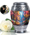 Beautiful Forest Cremation Urn - Large Decorative Urn For Human Ashes
