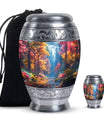 Beautiful Forest Cremation Urn - Large Decorative Urn For Human Ashes