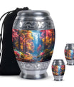 Beautiful Forest Cremation Urn - Large Decorative Urn For Human Ashes