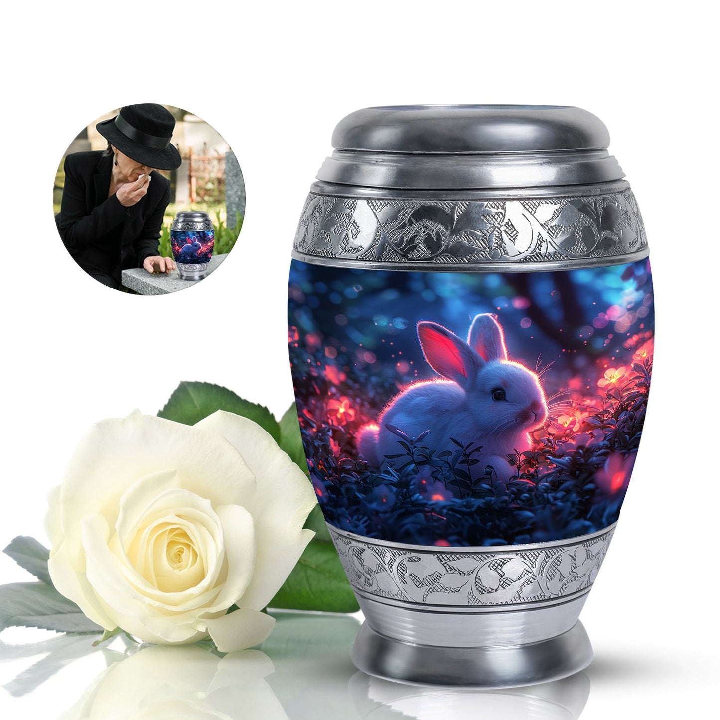 Personalized Pet Cremation Urn for Pet Ashes - 10-inch, 200 cu in - Yatskia