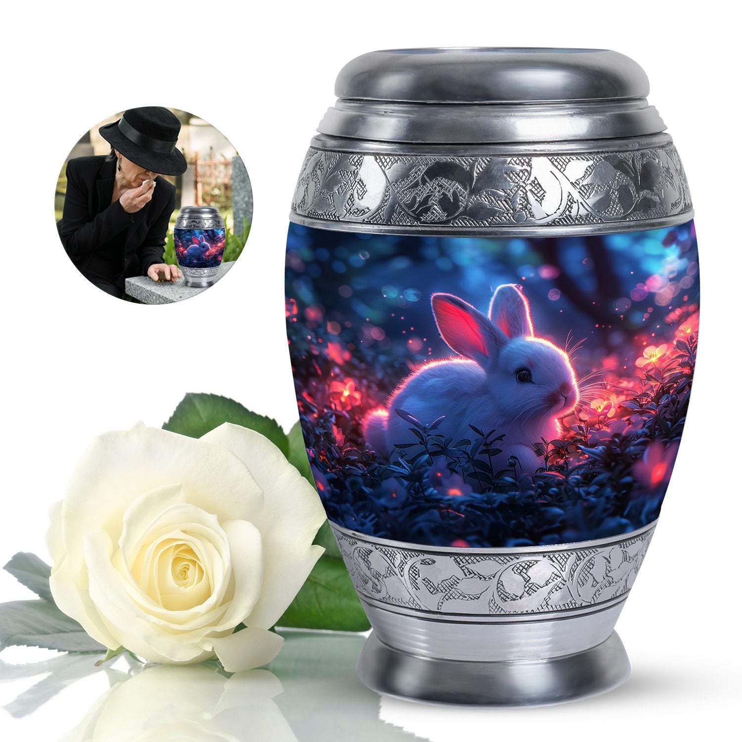 Beautiful Bunny Cremation Urn - Unique Decorative Design for Pet Urns