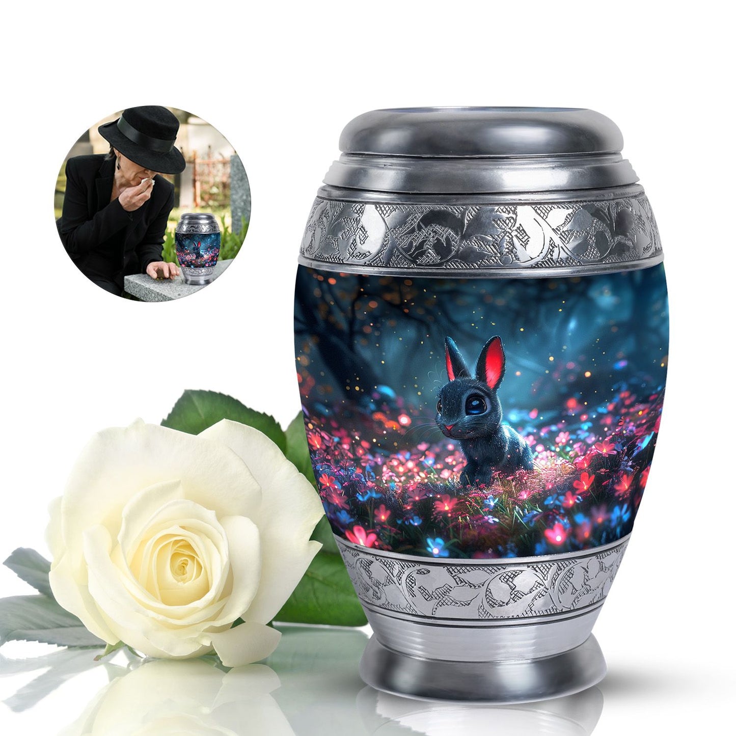 Personalized Pet Cremation Urn for Pet Ashes - 10-inch, 200 cu in - Yatskia