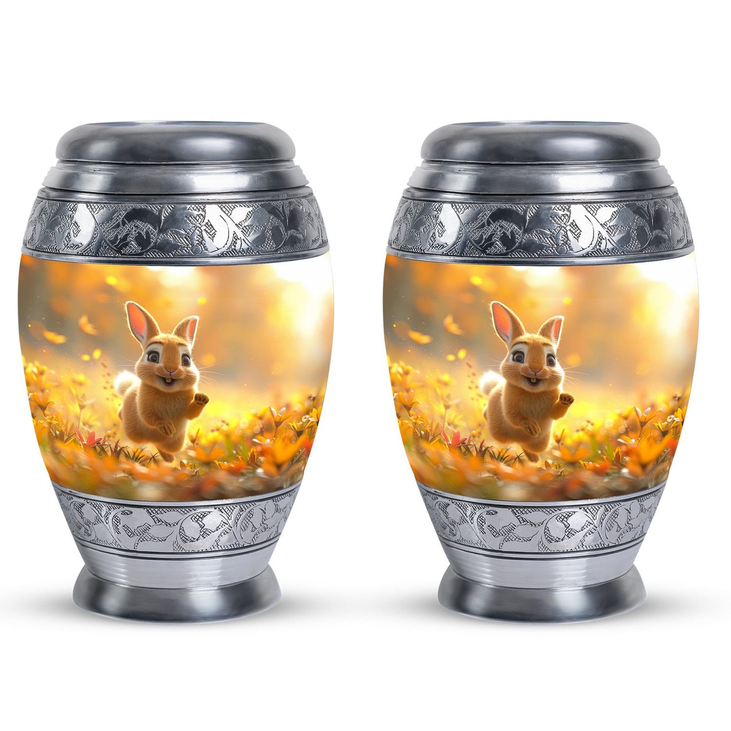 Personalized Rabbit Cremation Urn for Pet Ashes - 10-inch, 200 cu in - Yatskia