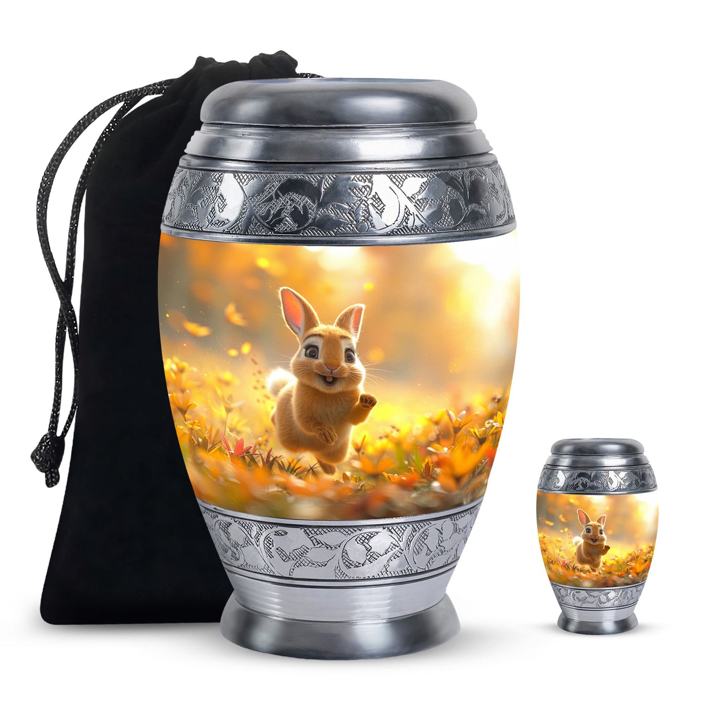 Personalized Rabbit Cremation Urn for Pet Ashes - 10-inch, 200 cu in - Yatskia
