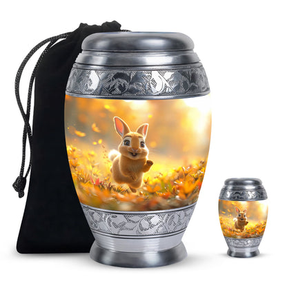 Personalized Rabbit Cremation Urn for Pet Ashes - 10-inch, 200 cu in - Yatskia